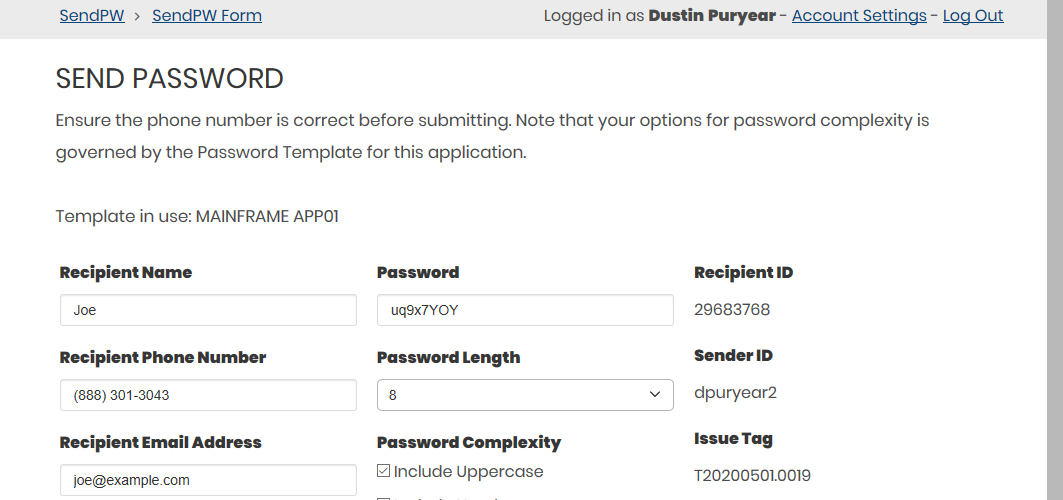 Support limited password complexity for legacy applications..